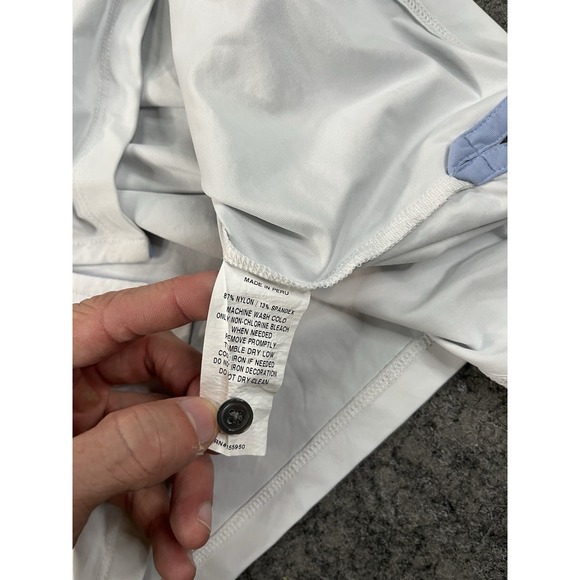 Greyson Golf Polo Shirt Mens Medium Arctic White Performance Stretch - Picture 7 of 7